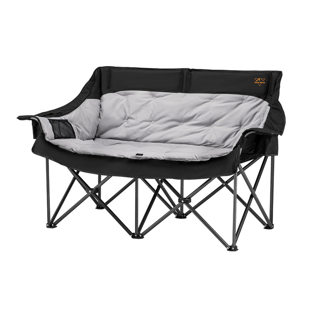 SAN HIMA Double Camping Chair for 2 Person 650 LBS Thick Loveseat