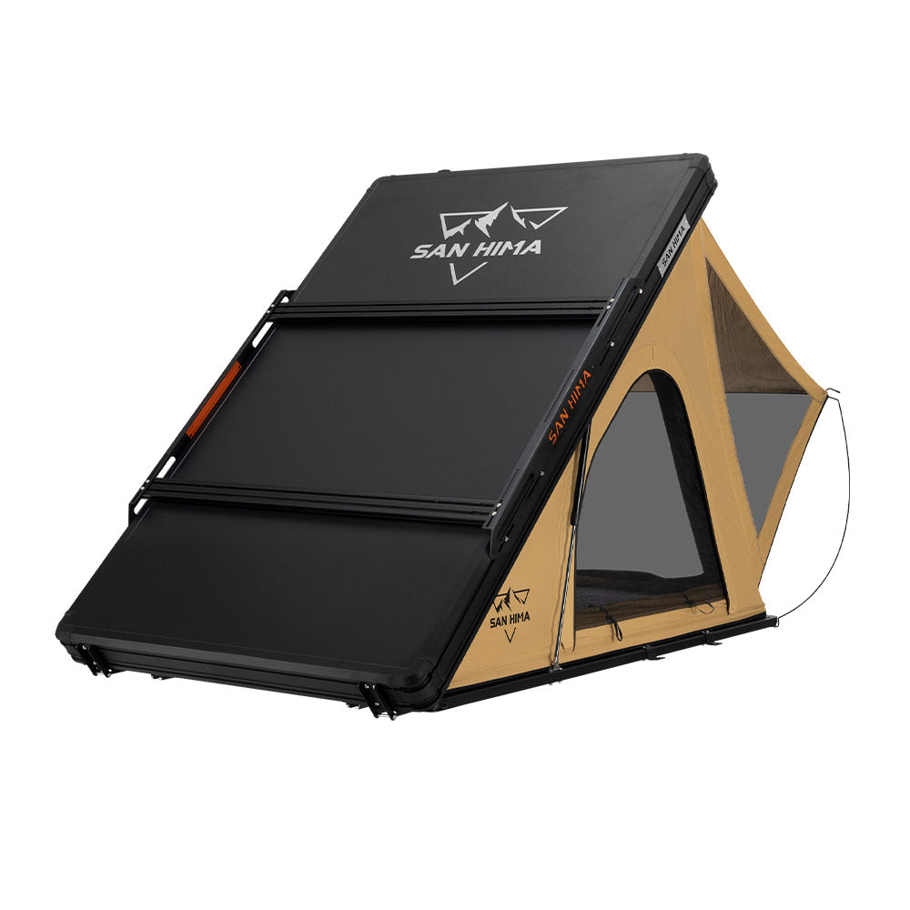 San Hima Hotham Lite Roof Top Tent Hardshell w/ Cross Bar Camping 4WD 4x4 Khaki