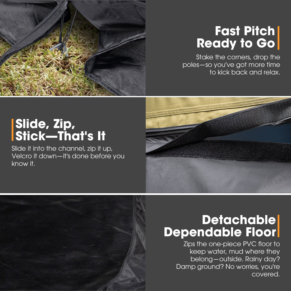 San Hima Jervis Rooftop Tent Annex w/ Floor Camping Shade