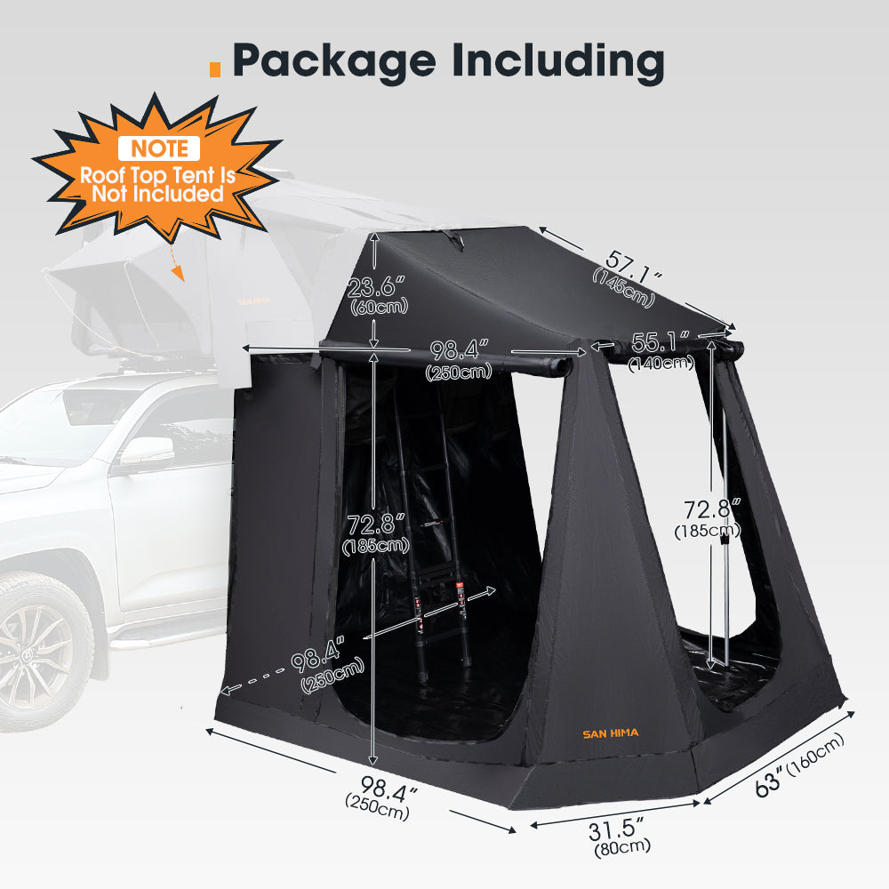 San Hima Jervis Rooftop Tent Annex w/ Floor Camping Shade