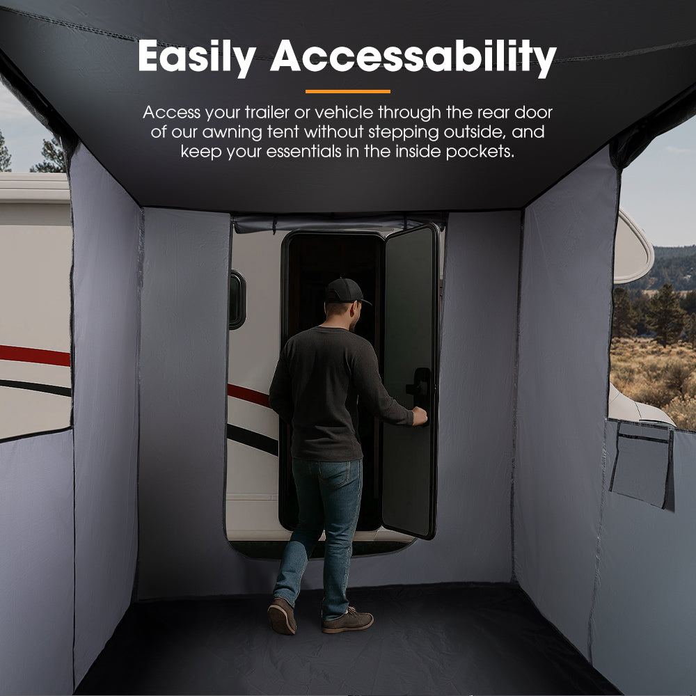 San Hima Awning Room w/ Floor 6.6ft x 8.2ft Camping Shade