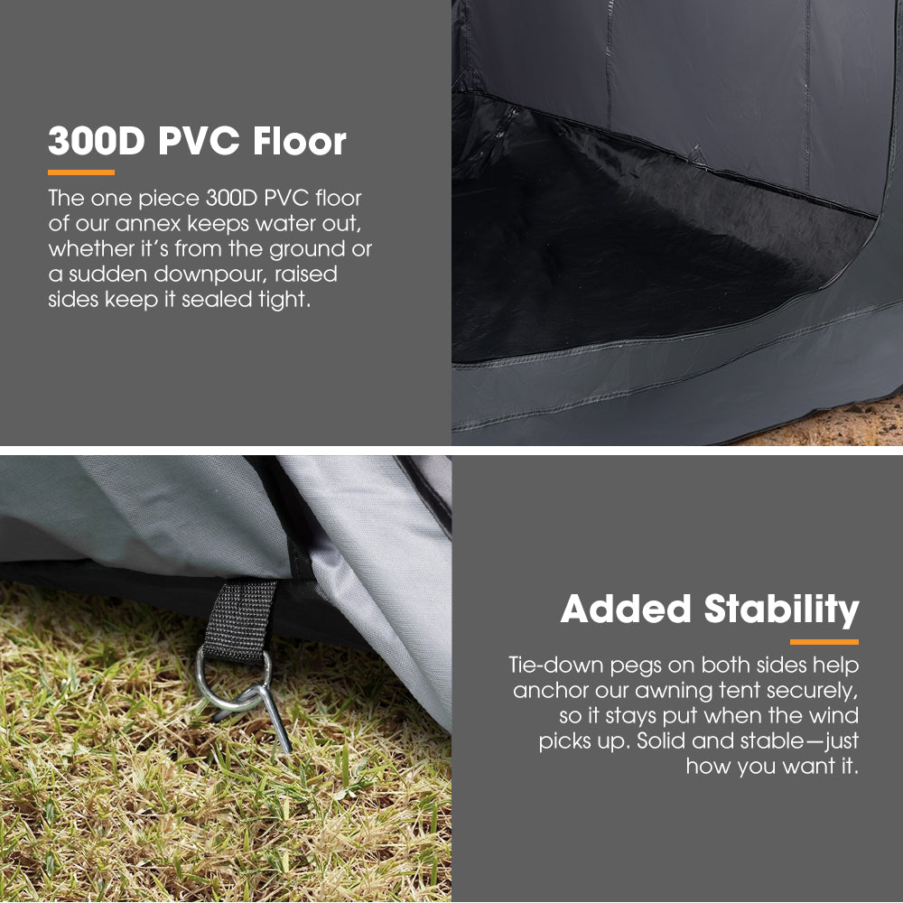 San Hima Pull-Out Side Awning 6.6ft x 8.2ft w/ Awning Room PVC Floor