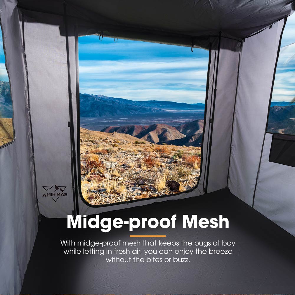 San Hima Awning Room w/ Floor 8.2ft x 10ft Camping Shade