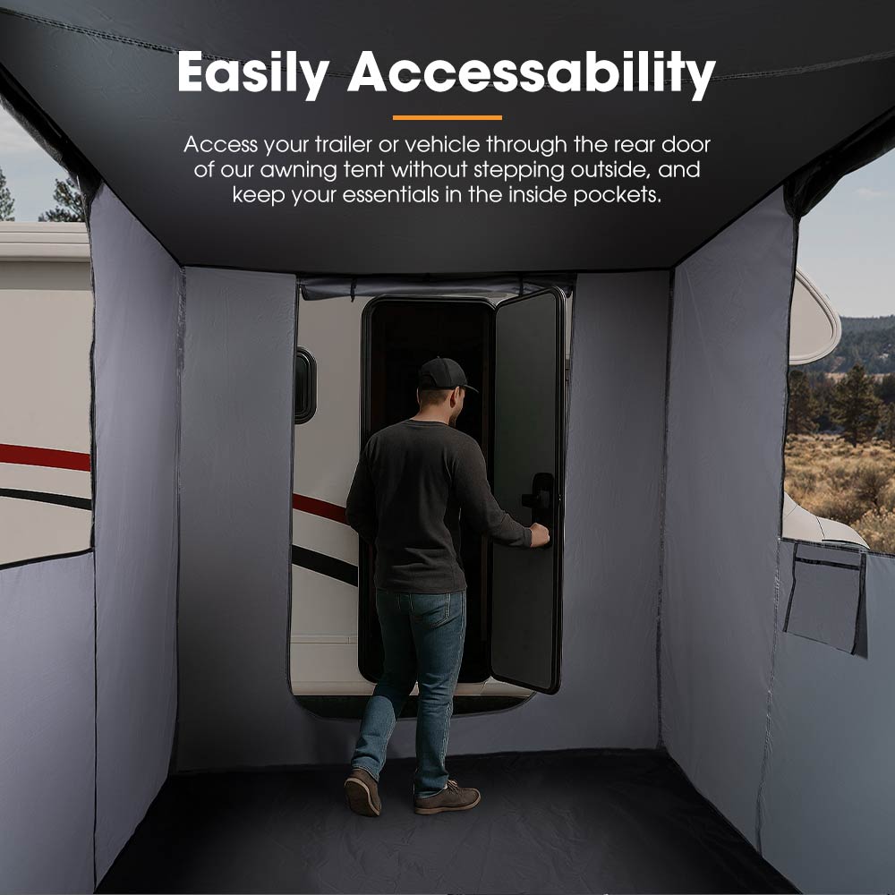San Hima Pull-Out Side Awning 8.2ft x 10ft w/ Awning Room PVC Floor