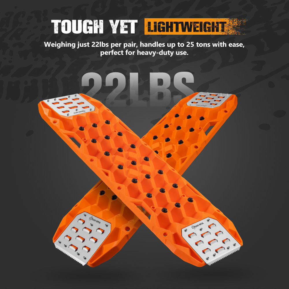 San Hima Offroad Traction Boards w/ Jack Base Replaceable Teeth