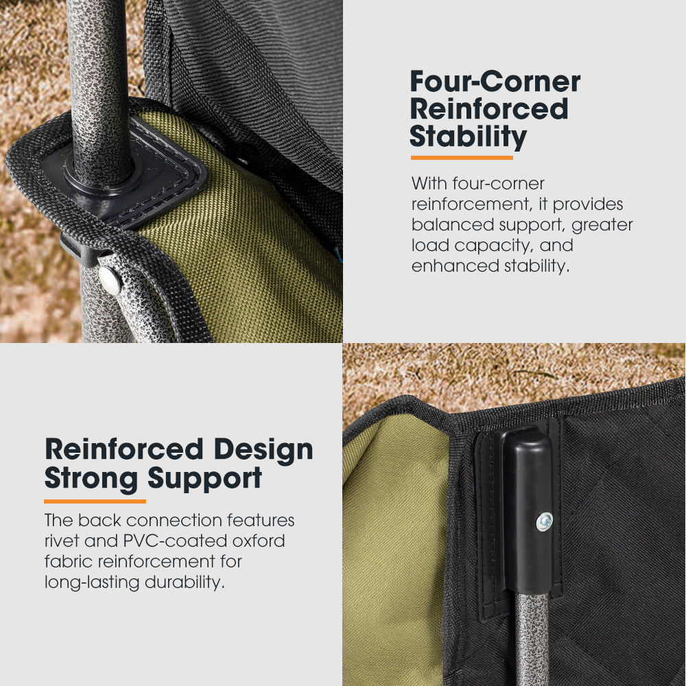 SAN HIMA Double Camping Chair for 2 Person 650 LBS Folding Loveseat