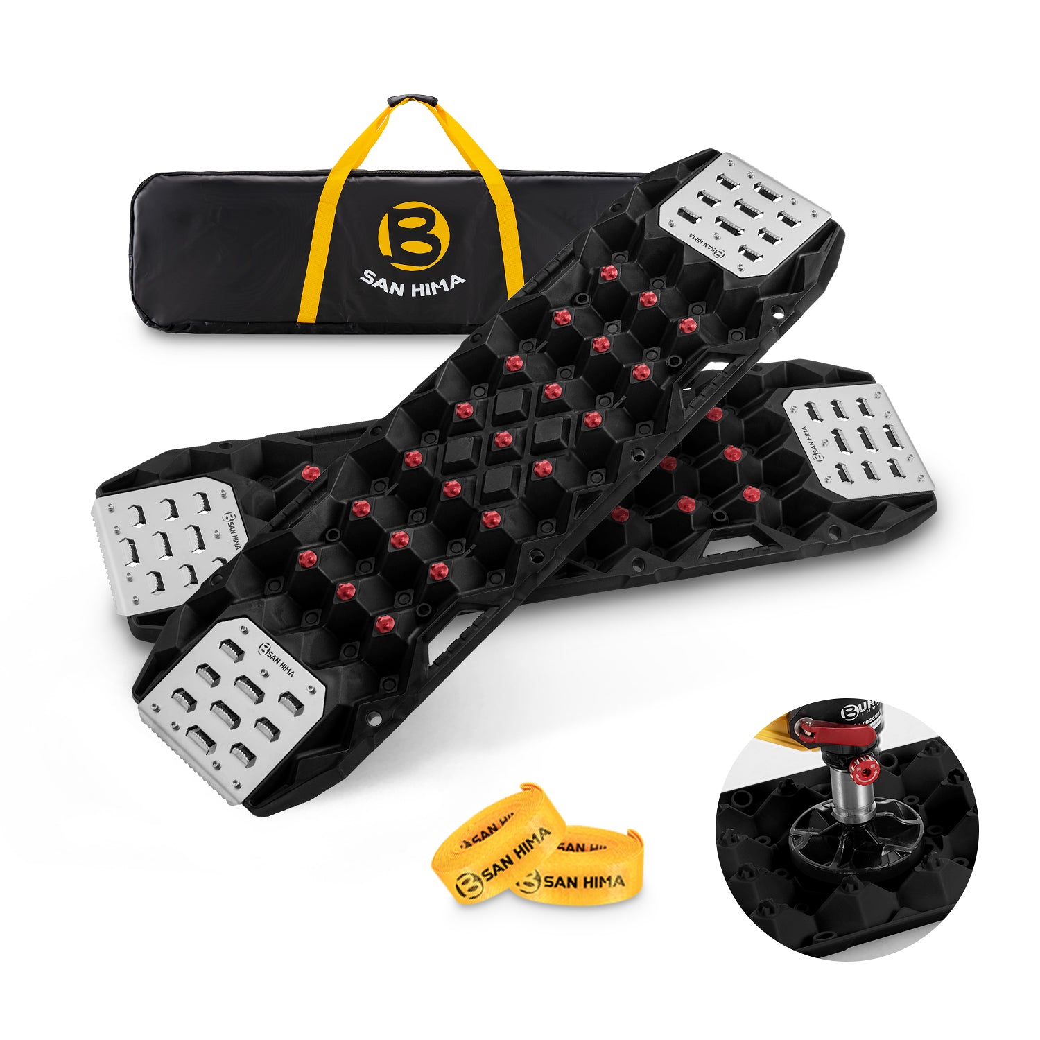 San Hima Offroad Traction Boards w/ Jack Base Replaceable Teeth