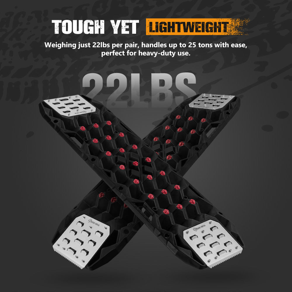 San Hima Offroad Traction Boards w/ Jack Base Replaceable Teeth