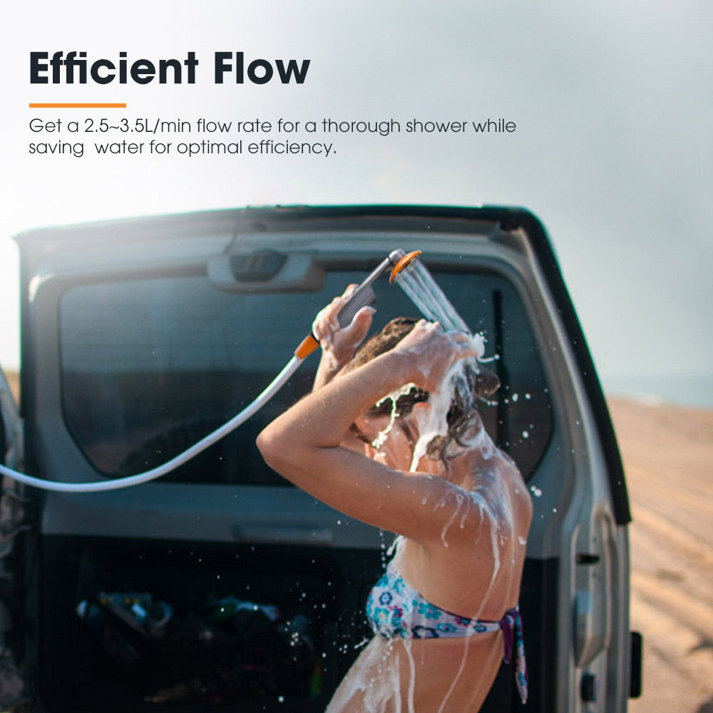 San Hima Portable Camping Shower built-in lithium battery Rechargeable