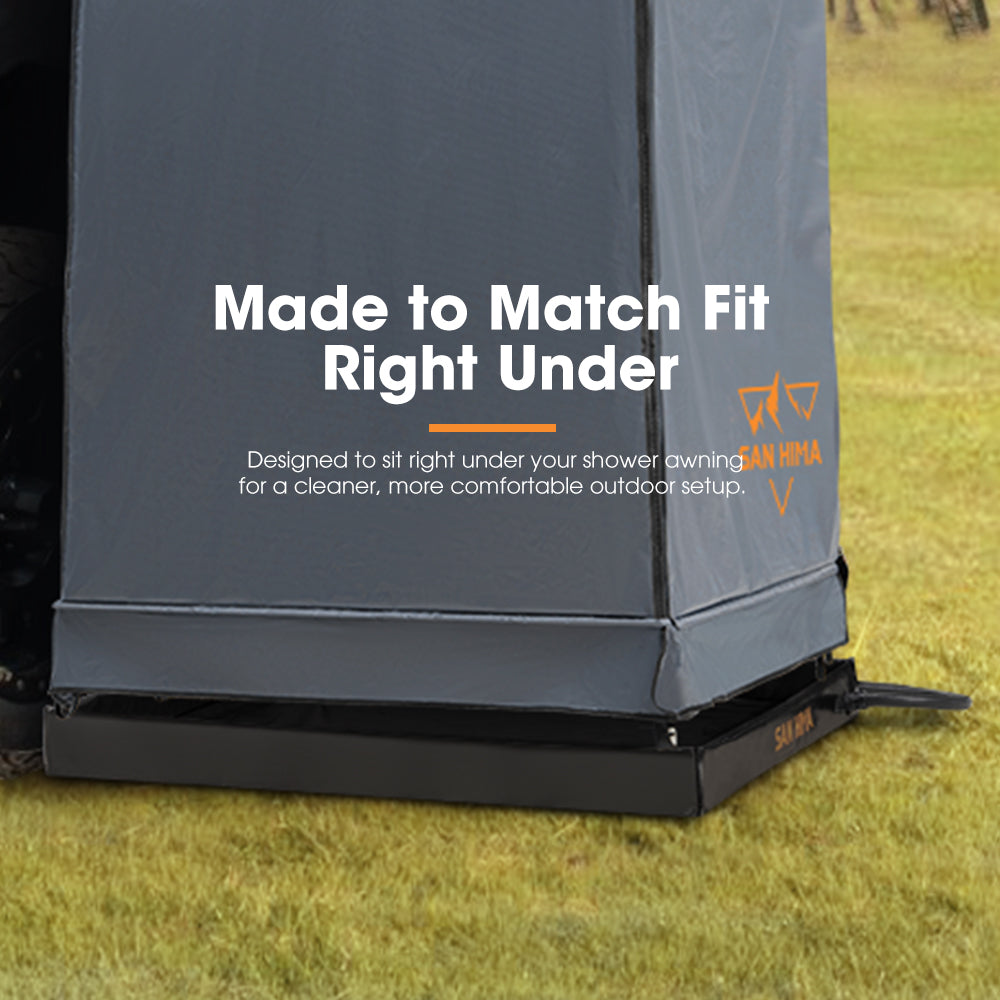 San Hima Portable Shower Pan 41"x41" with Drainage Hole Storage Bag