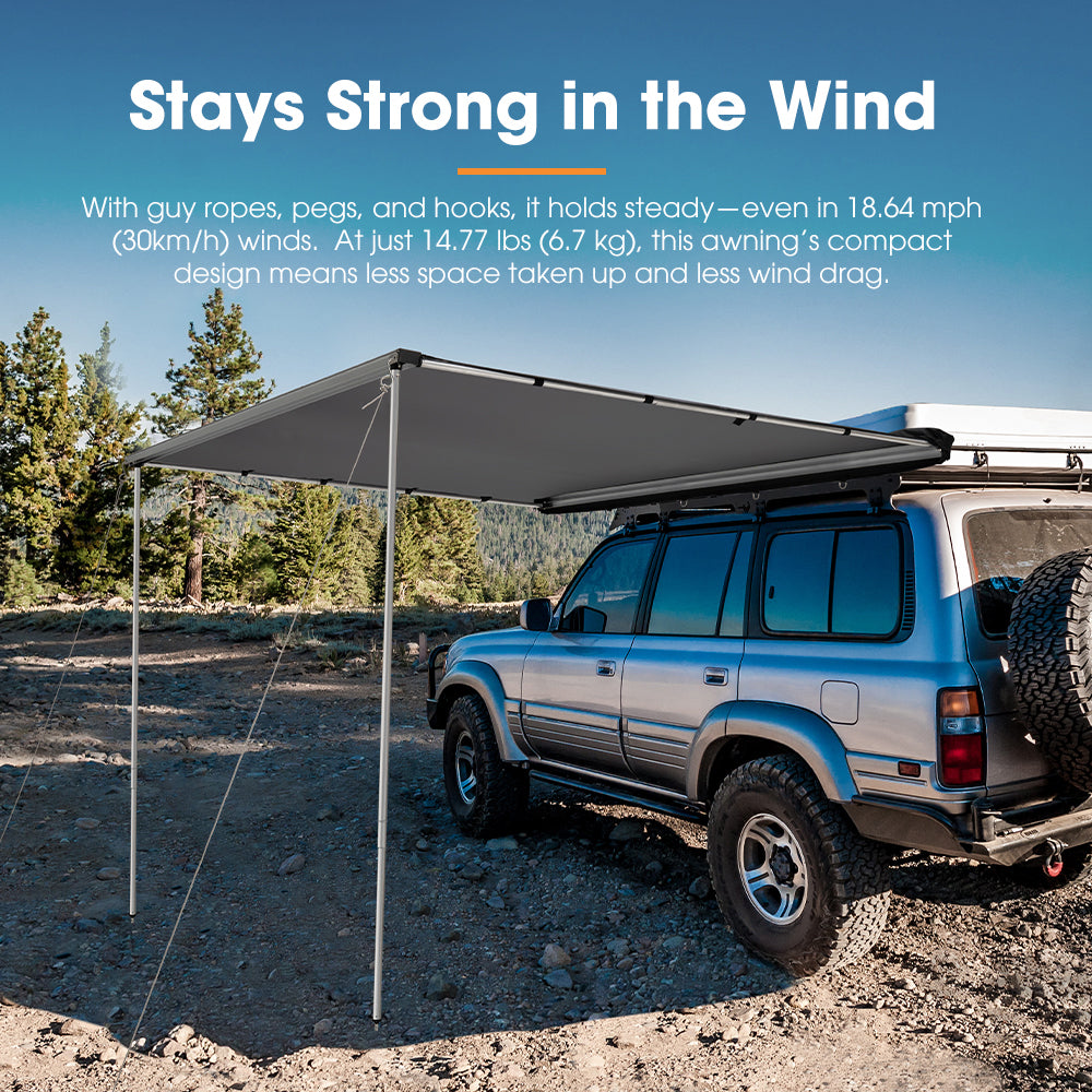 San Hima Pull-Out Side Awning 6.6ft x 8.2ft w/ Awning Room PVC Floor