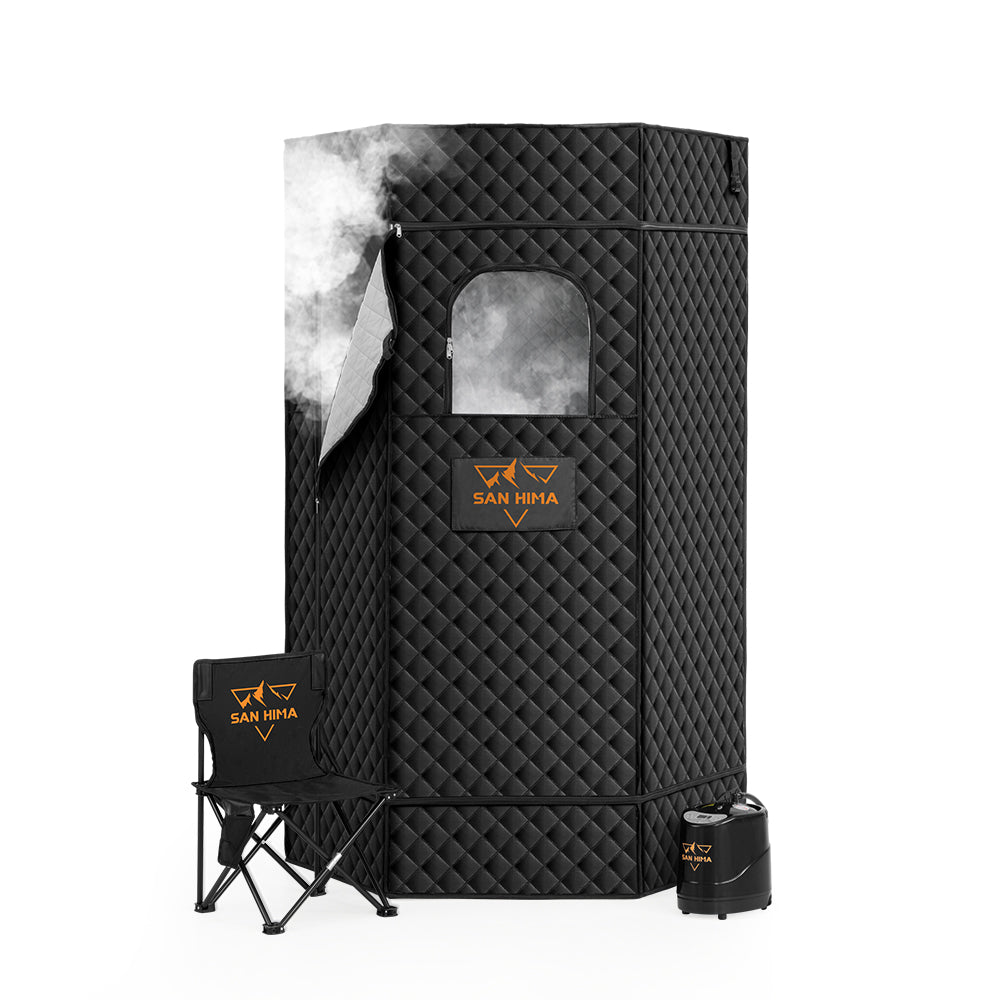 San Hima Portable Steam Sauna for Home with Steamer Personal Sauna Box