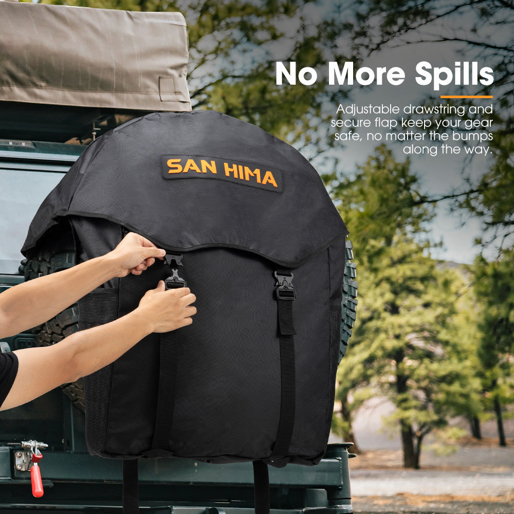 San Hima 18.5 Gallons Spare Tire Trash Bag Accessory Storage Bag 4x4