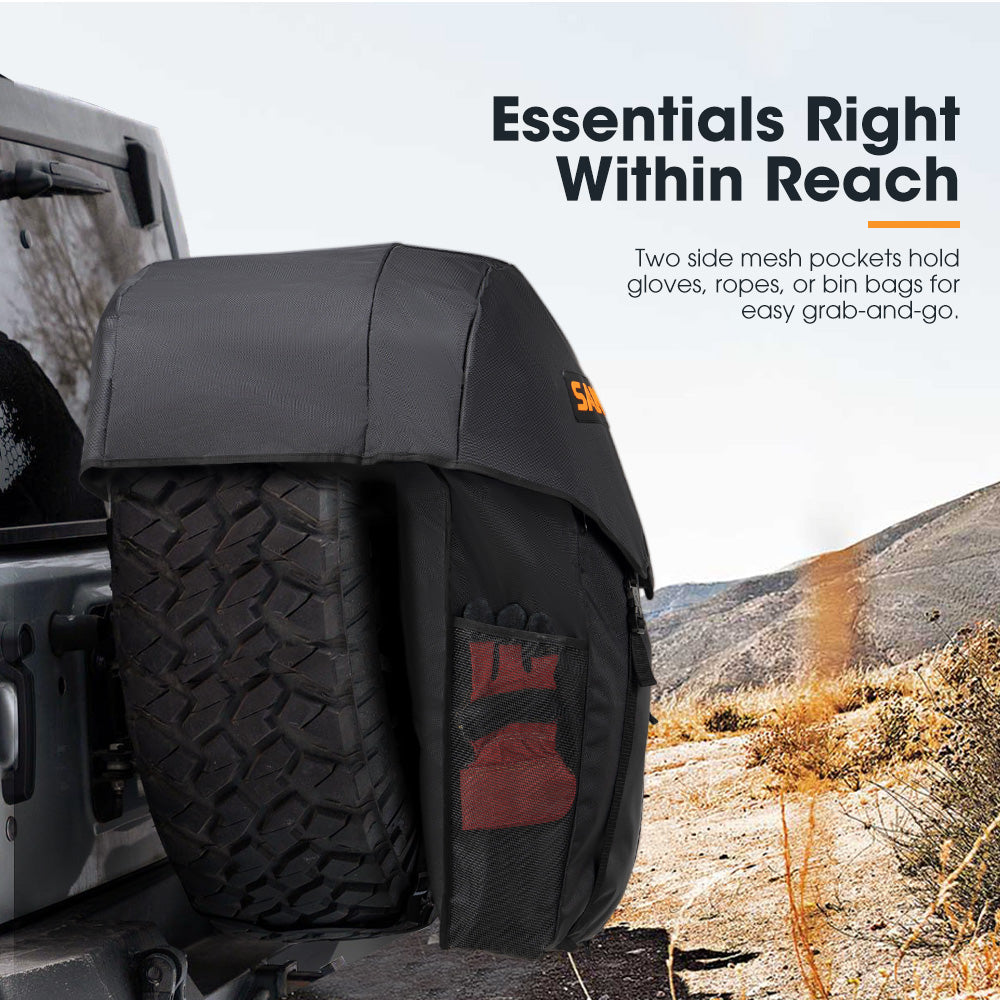 San Hima 18.5 Gallons Spare Tire Trash Bag Accessory Storage Bag 4x4
