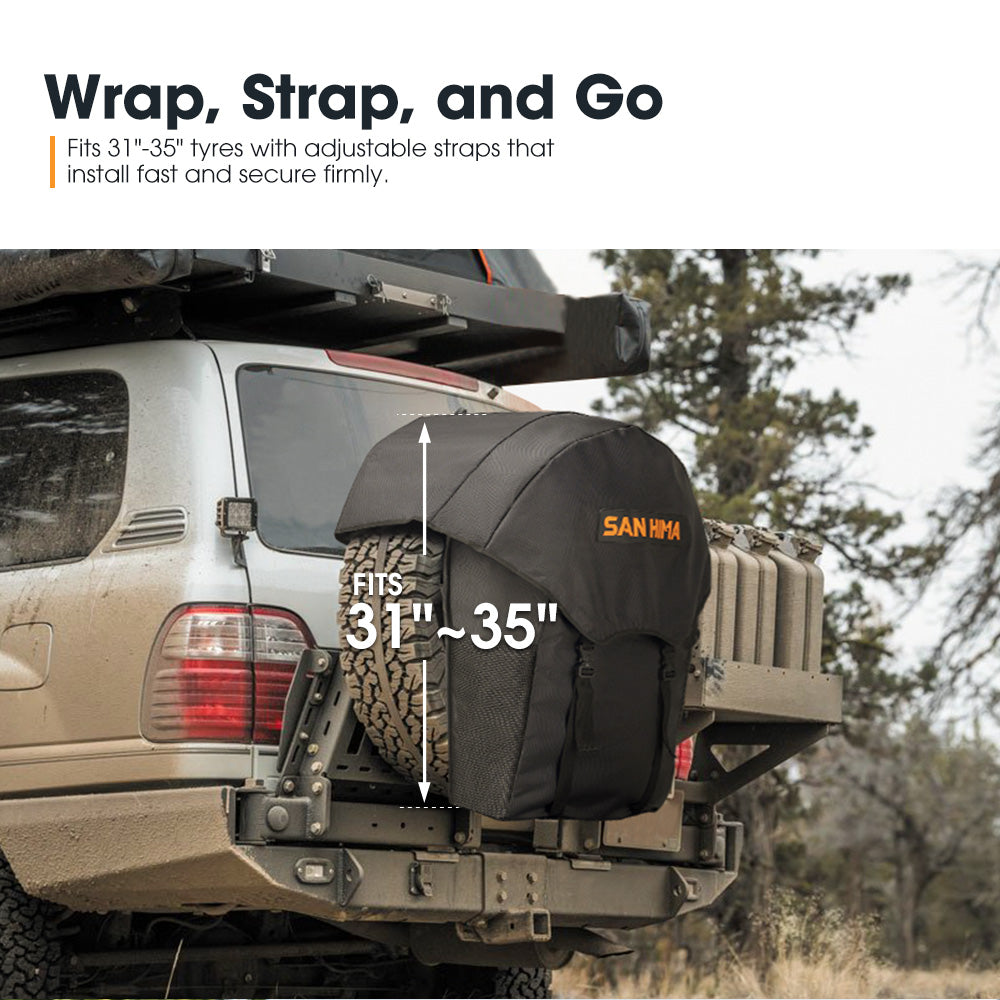 San Hima 18.5 Gallons Spare Tire Trash Bag Accessory Storage Bag 4x4