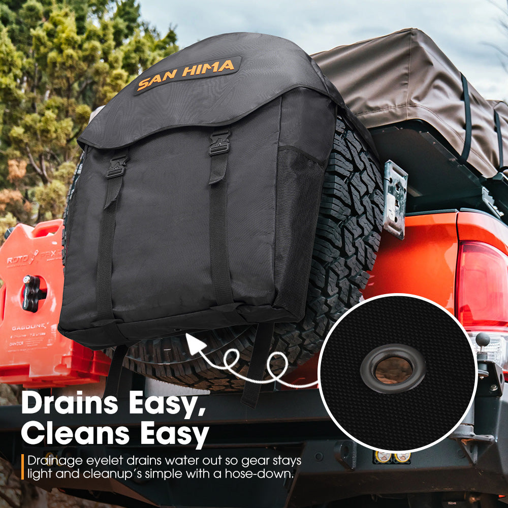 San Hima 18.5 Gallons Spare Tire Trash Bag Accessory Storage Bag 4x4