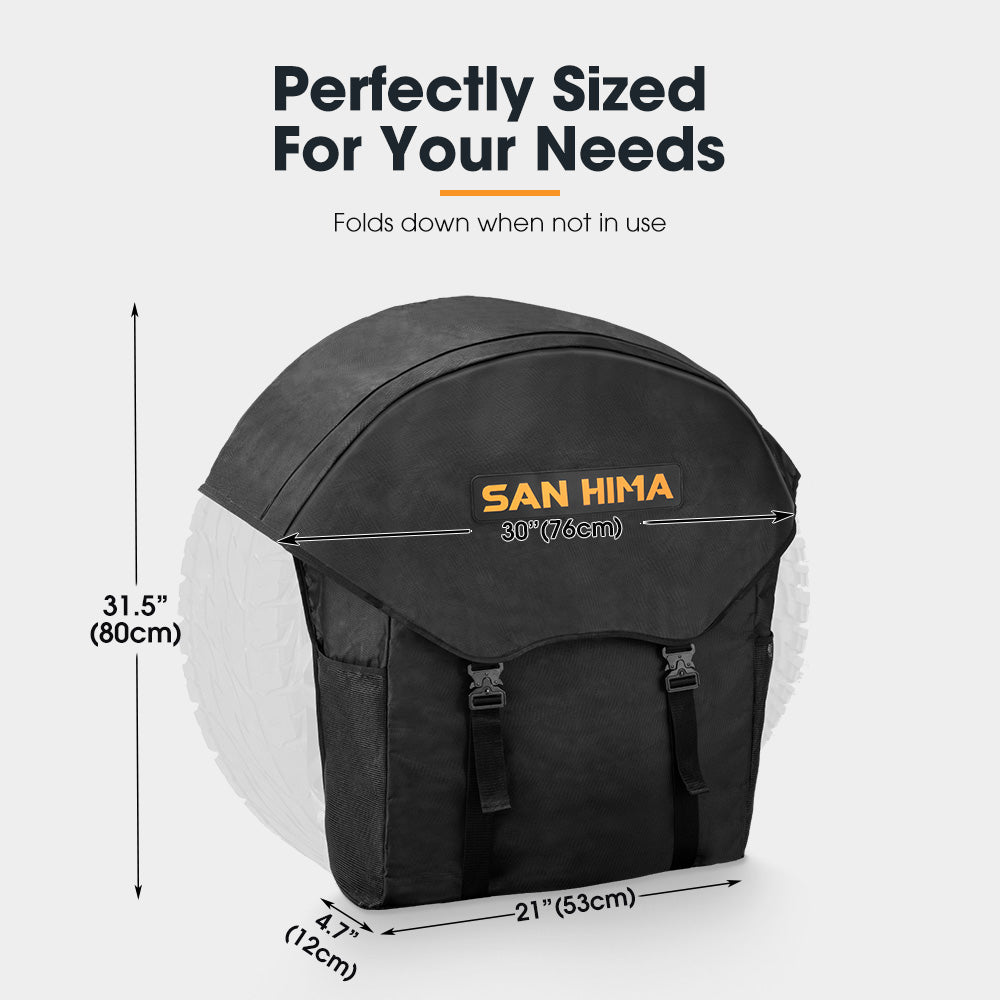 San Hima 18.5 Gallons Spare Tire Trash Bag Accessory Storage Bag 4x4