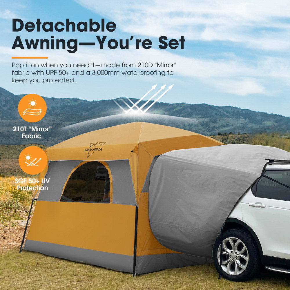 San Hima SUV Tent for Camping with Rainfly Waterproof 10'Lx9'Wx6.6'H