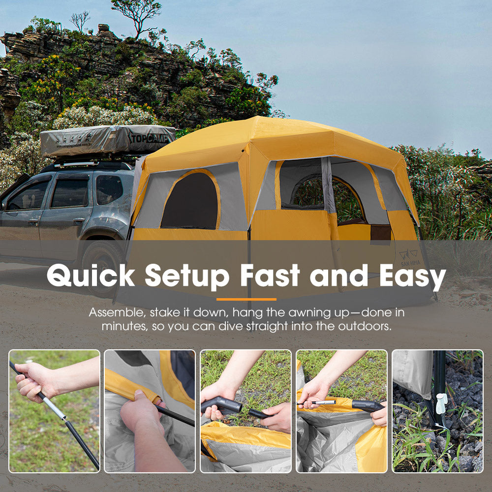 San Hima SUV Tent for Camping with Rainfly Waterproof 10'Lx9'Wx6.6'H