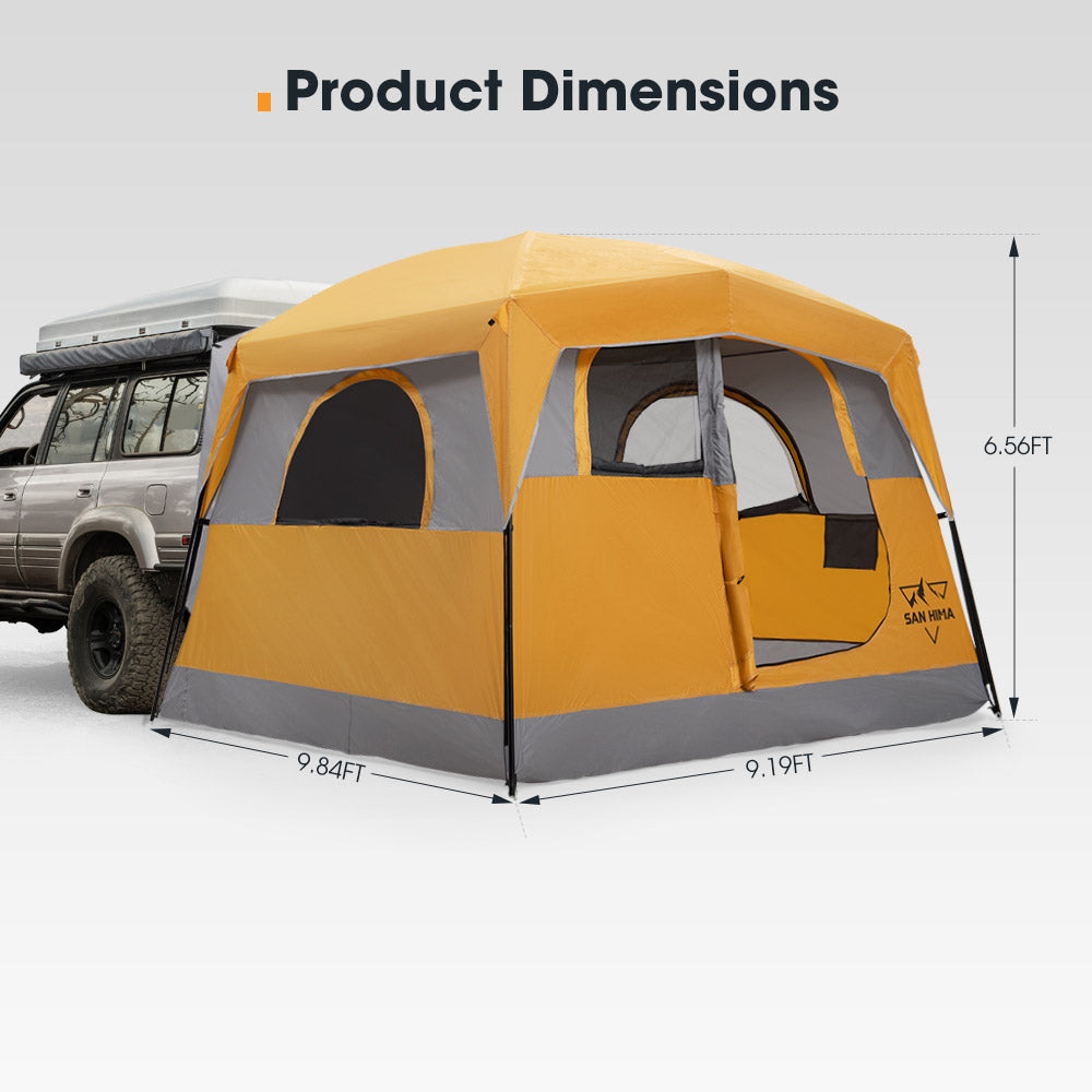 San Hima SUV Tent for Camping with Rainfly Waterproof 10'Lx9'Wx6.6'H