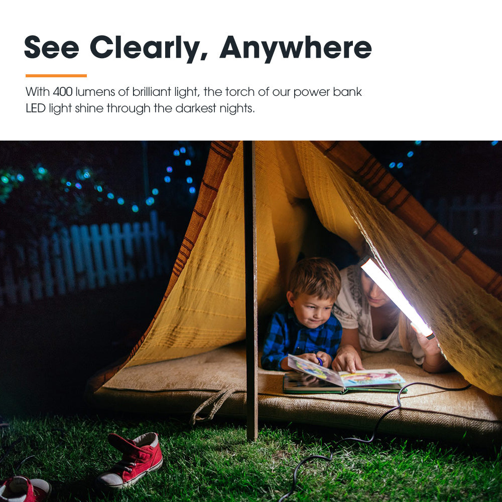 San Hima LED Torch Light 6000mAh Power Bank Rechargeable Flashlight Portable
