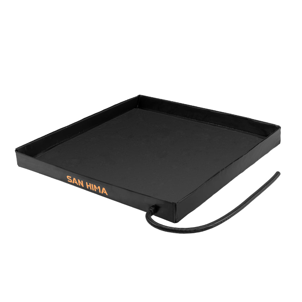 San Hima Portable Shower Pan 41"x41" with Drainage Hole Storage Bag