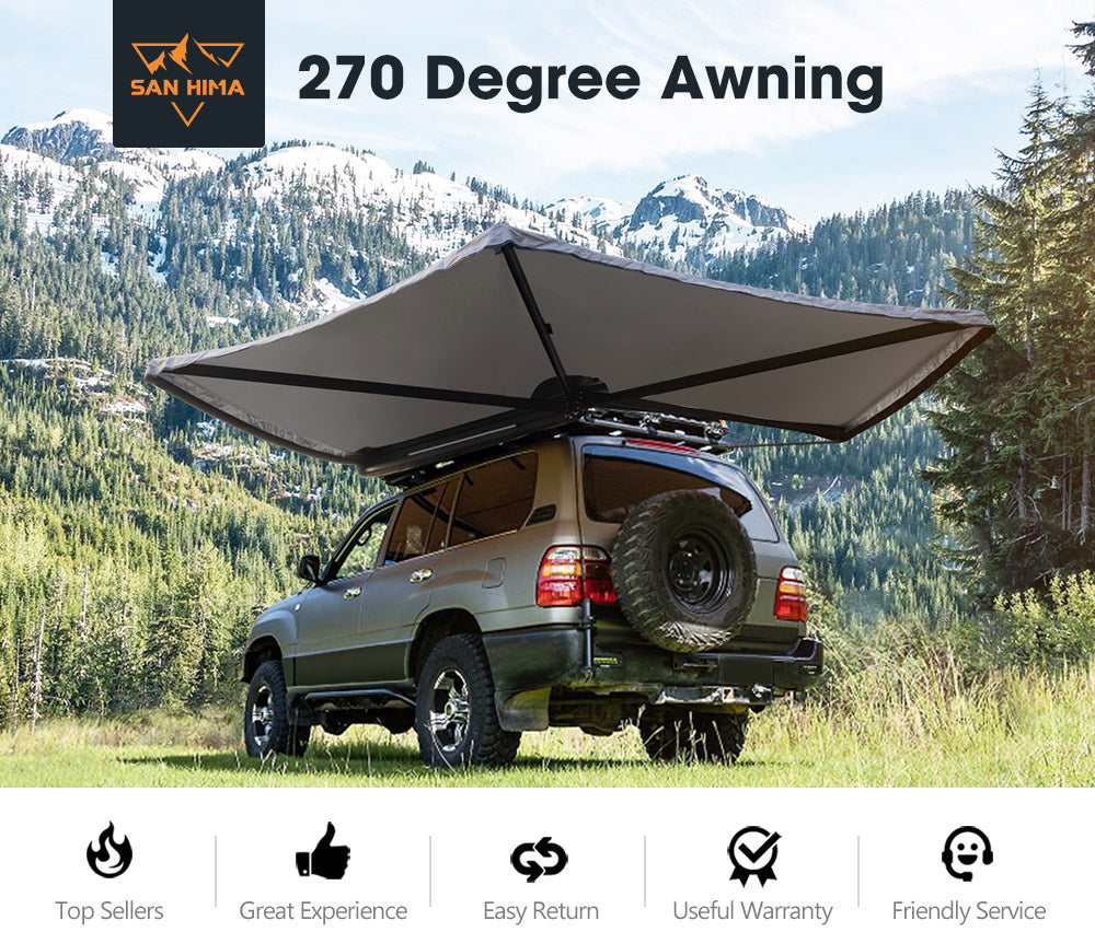 San Hima 270 Degree Free-Standing Awning 600D Double-Ripstop Oxford 4X4 UPF50+