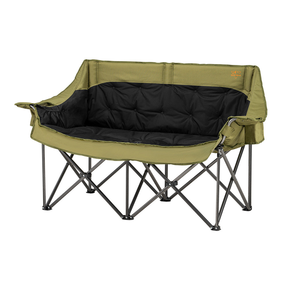 SAN HIMA Double Camping Chair for 2 Person 650 LBS Thick Loveseat