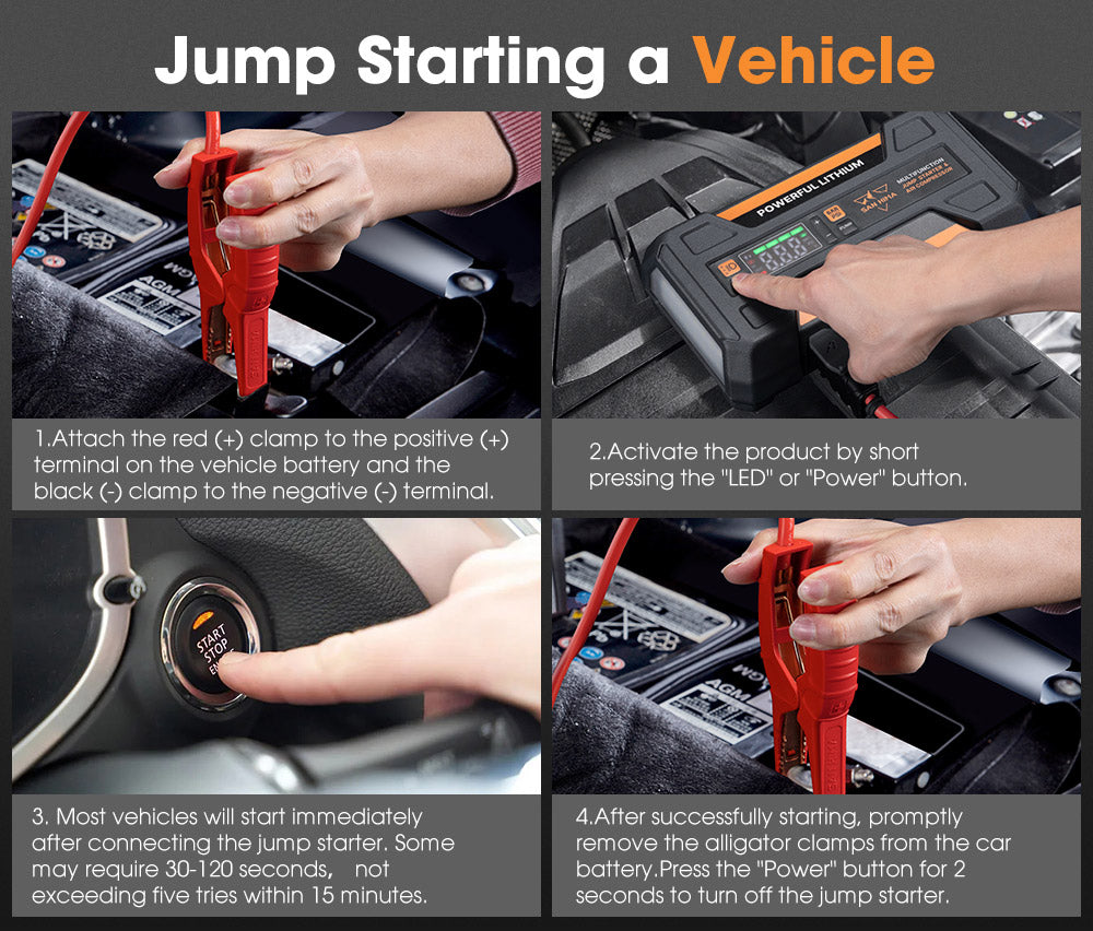San Hima Jump Starter With Air Compressor 2500A Portable 12V Power