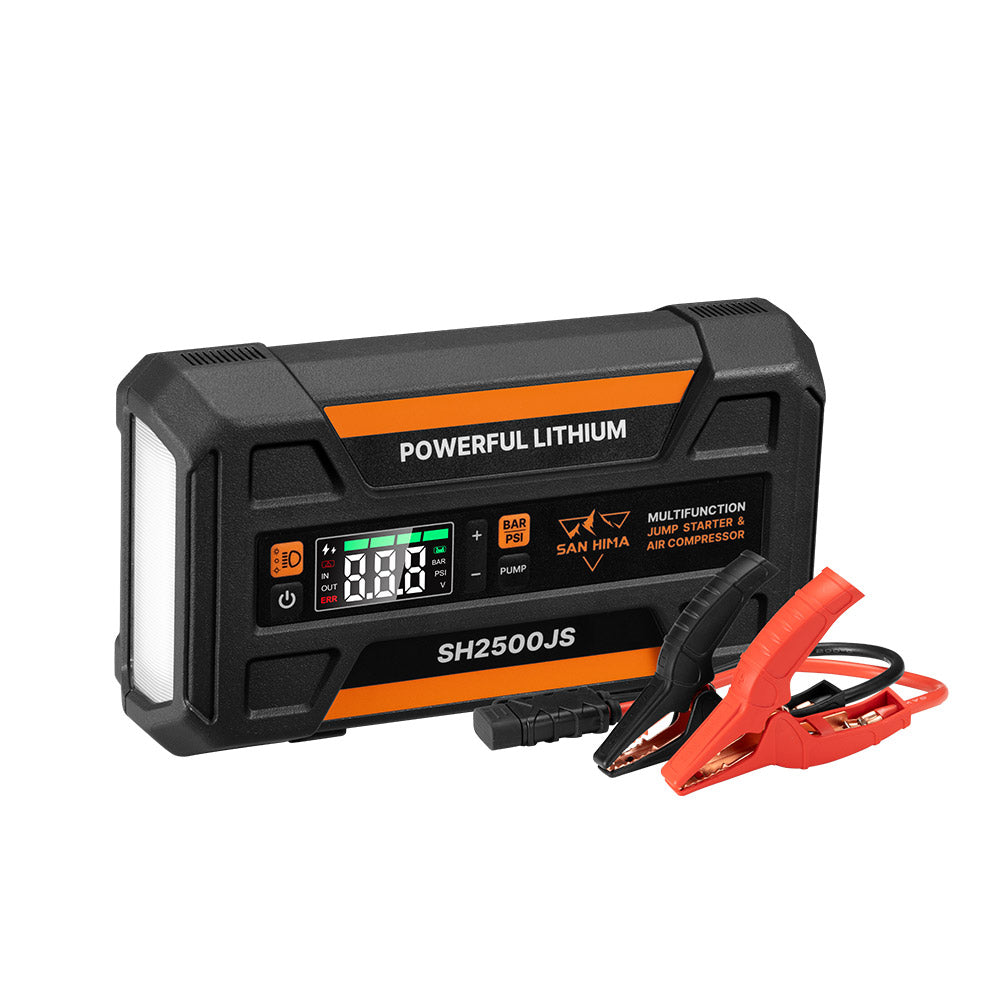 San Hima Jump Starter With Air Compressor 2500A Portable 12V Power
