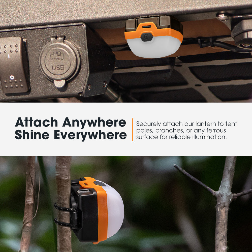 San Hima 2Pcs LED Camping Lanterns Dual Color Rechargeable Camp Tent Light