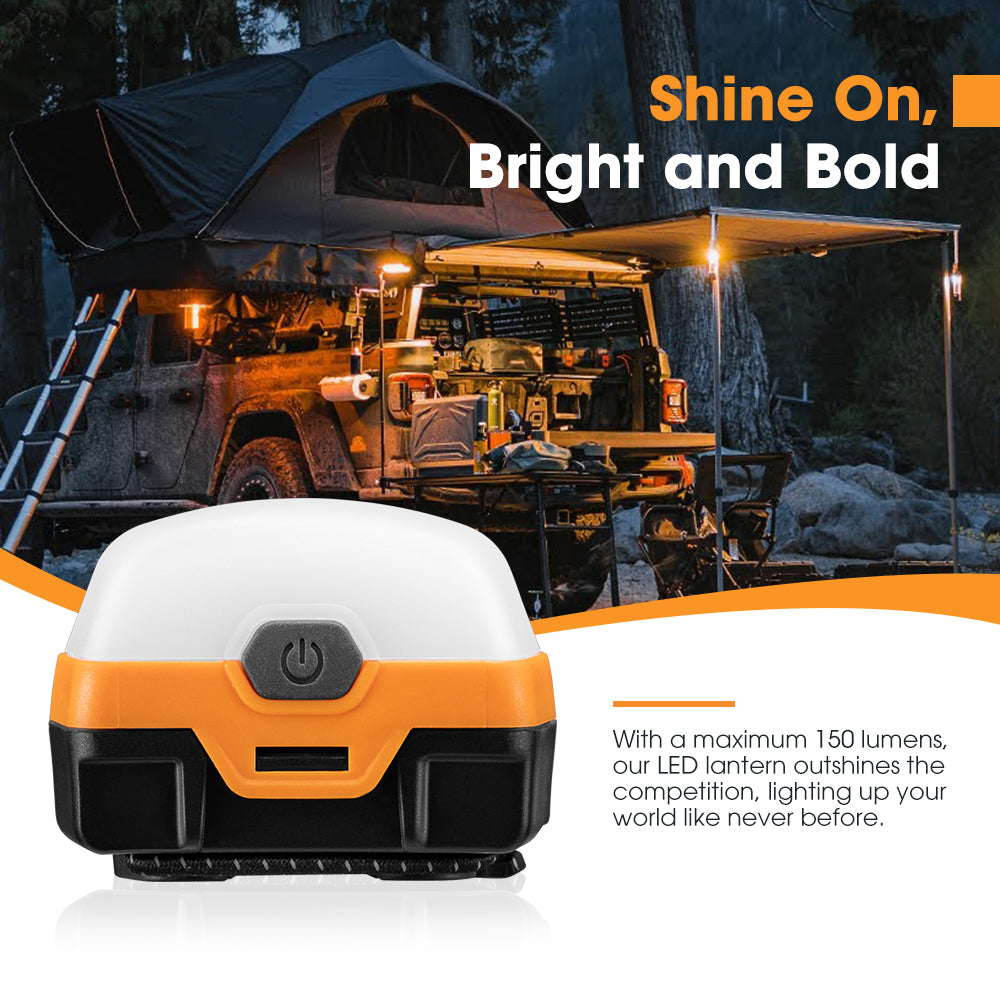 San Hima 4Pcs LED Camping Lanterns Dual Color Rechargeable Camp Tent Light