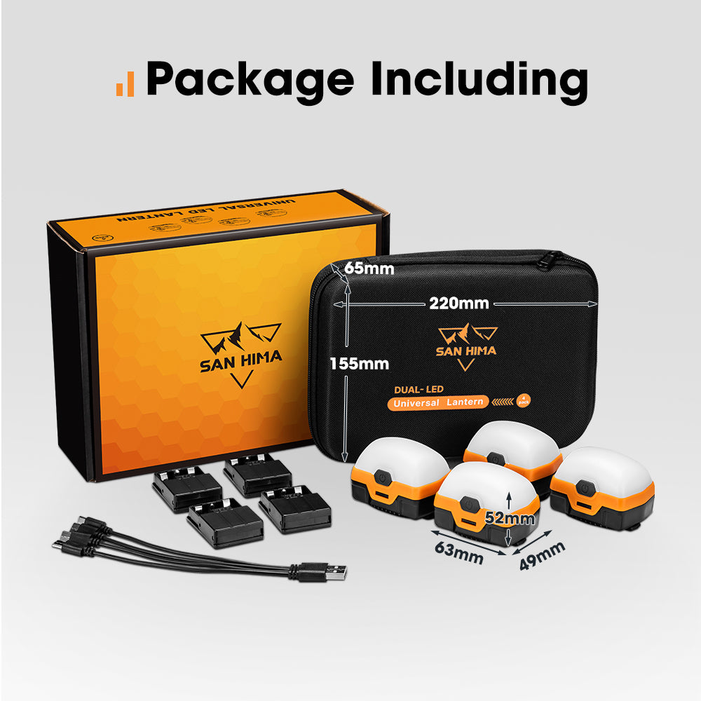San Hima LED Camping Lanterns Dual Color Rechargeable Camp Tent Light