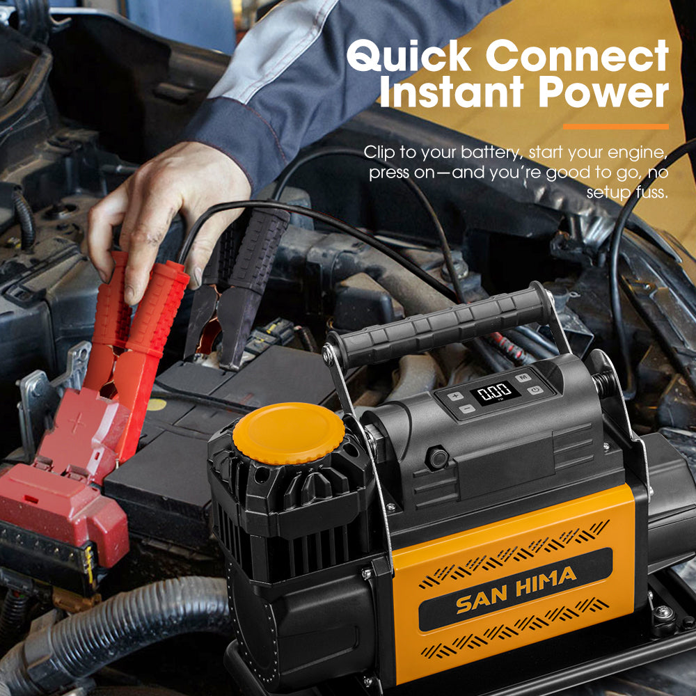 San Hima 12V Air Compressor 7.06CFM Portable Tire Inflator Preset