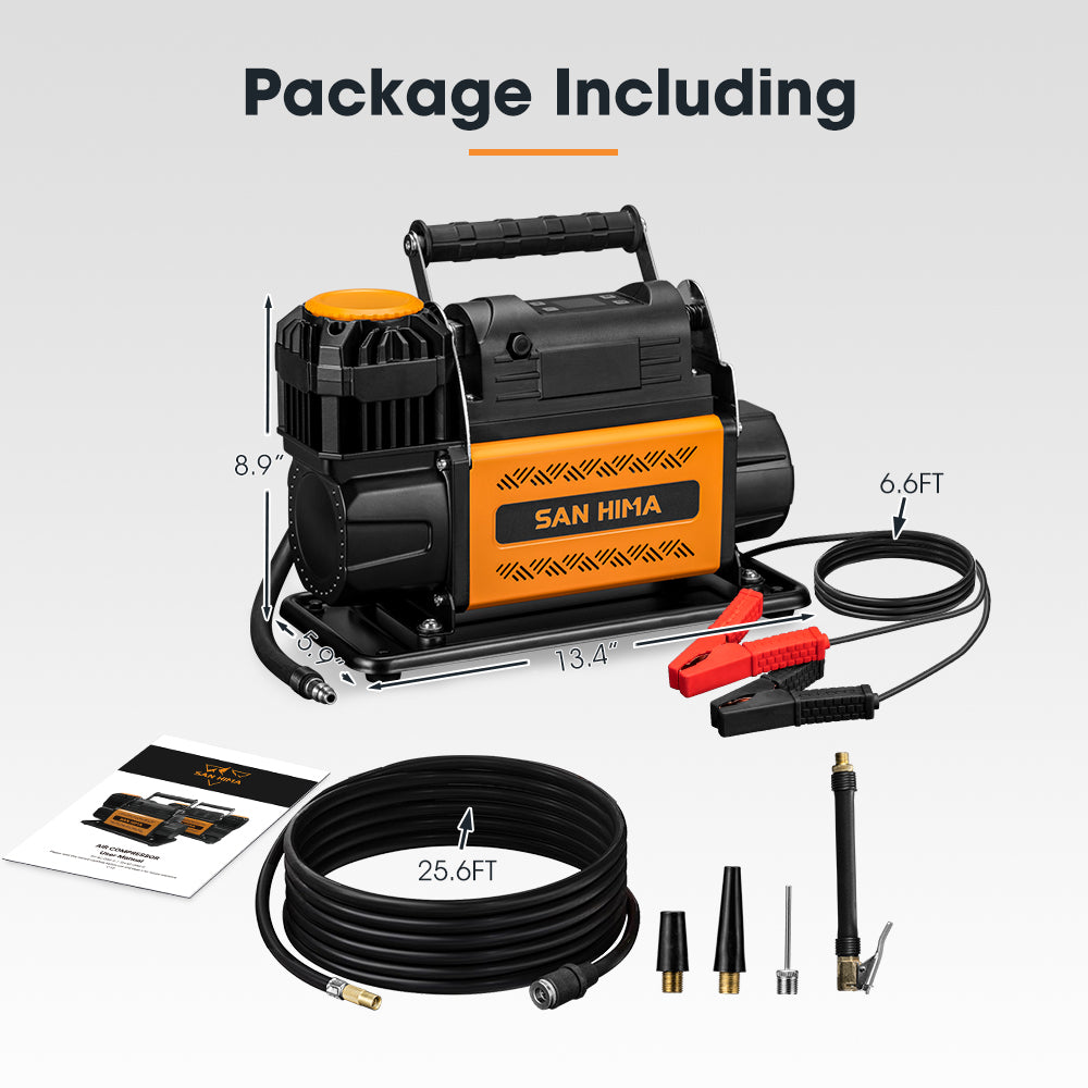 San Hima 12V Air Compressor 7.06CFM Portable Tire Inflator Preset