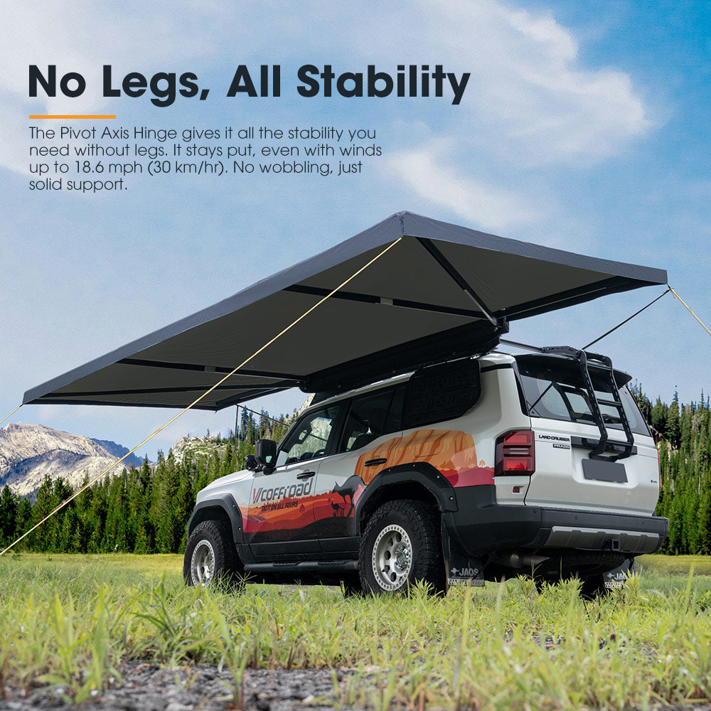 San Hima 180° Free-Standing Awning 118.4 sq.ft Built-In LED Light