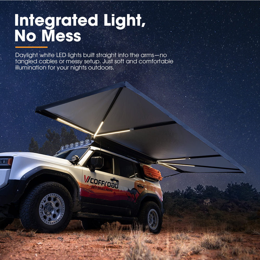 San Hima 180° Free-Standing Awning 118.4 sq.ft Built-In LED Light