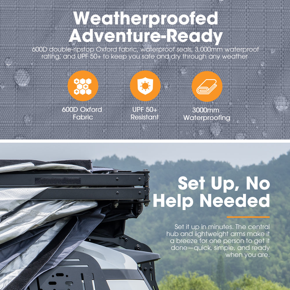 San Hima 270° Free-Standing Awning 129.2 sq.ft Driver Side