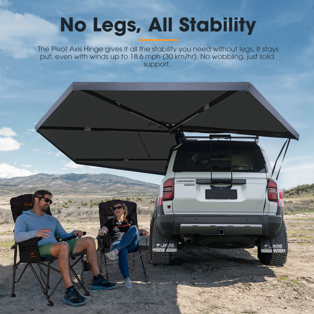 San Hima 270° Free-Standing Awning 129.2 sq.ft Driver Side
