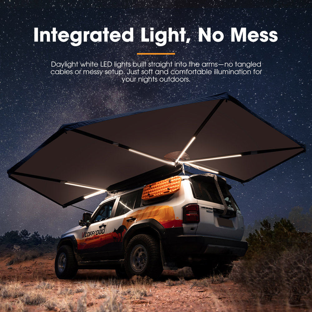 San Hima 270° Free-Standing Awning 129.2 sq.ft Driver Side