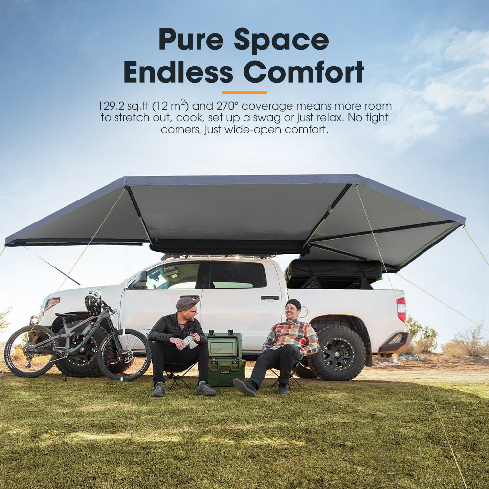 San Hima 270° Free-Standing Awning 129.2 sq.ft Driver Side