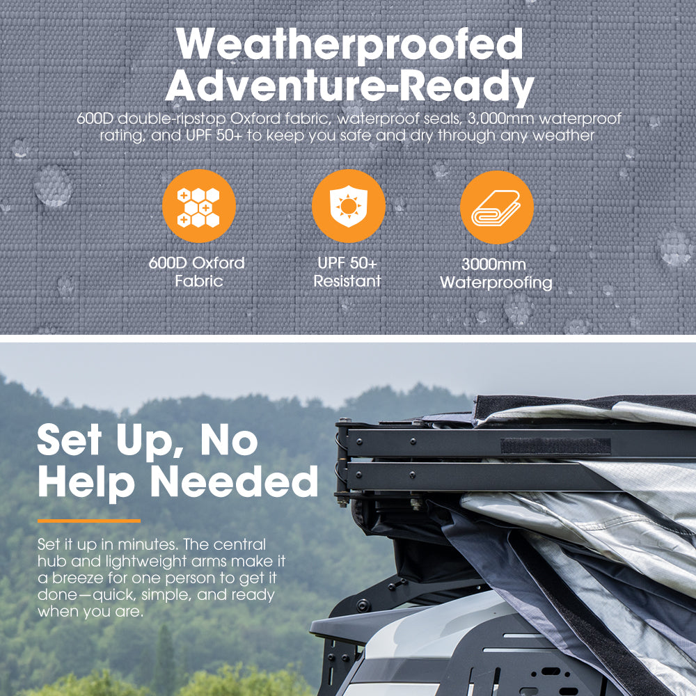 San Hima 270° Free-Standing Awning 129.2 sq.ft Passenger Side