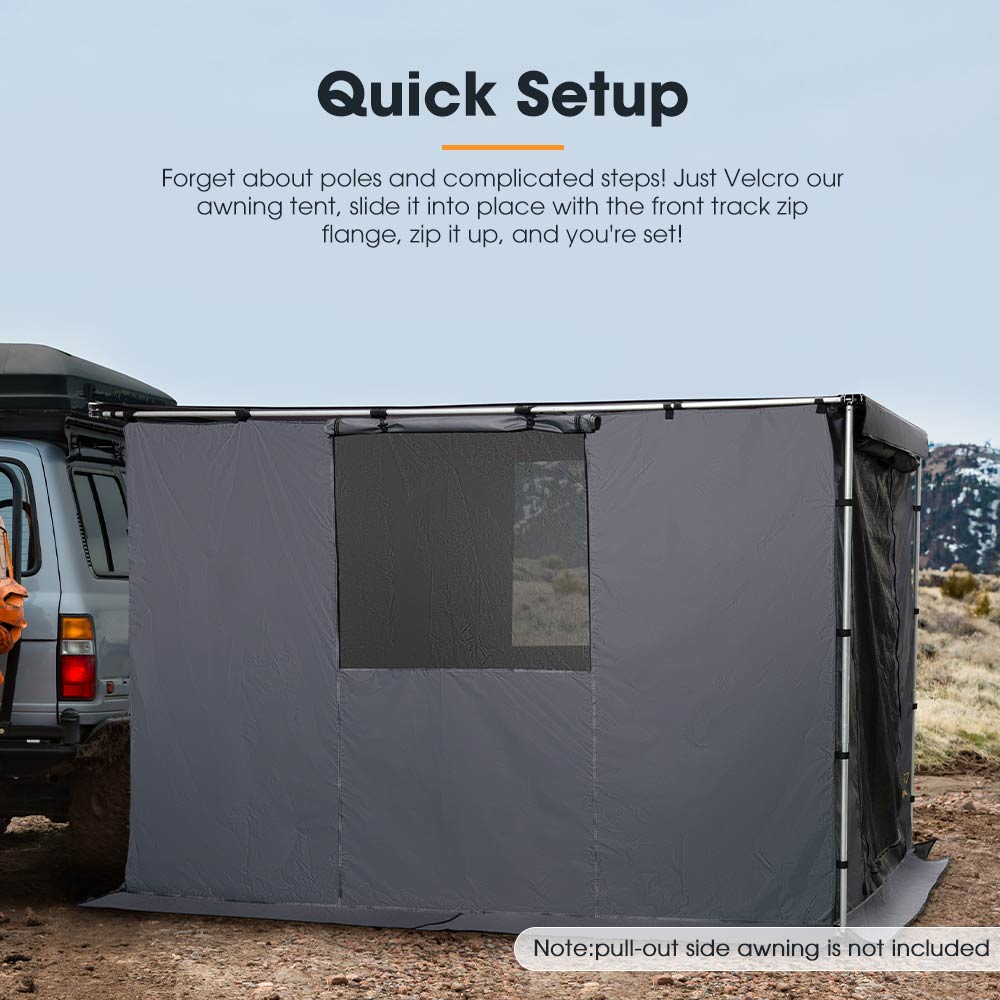 San Hima Awning Room w/ Floor 8.2ft x 10ft Camping Shade