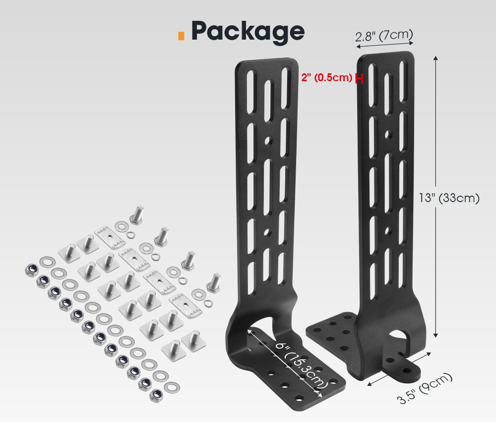 SanHima Pair Awning Mounting Extended L-Brackets for Karlu Awning