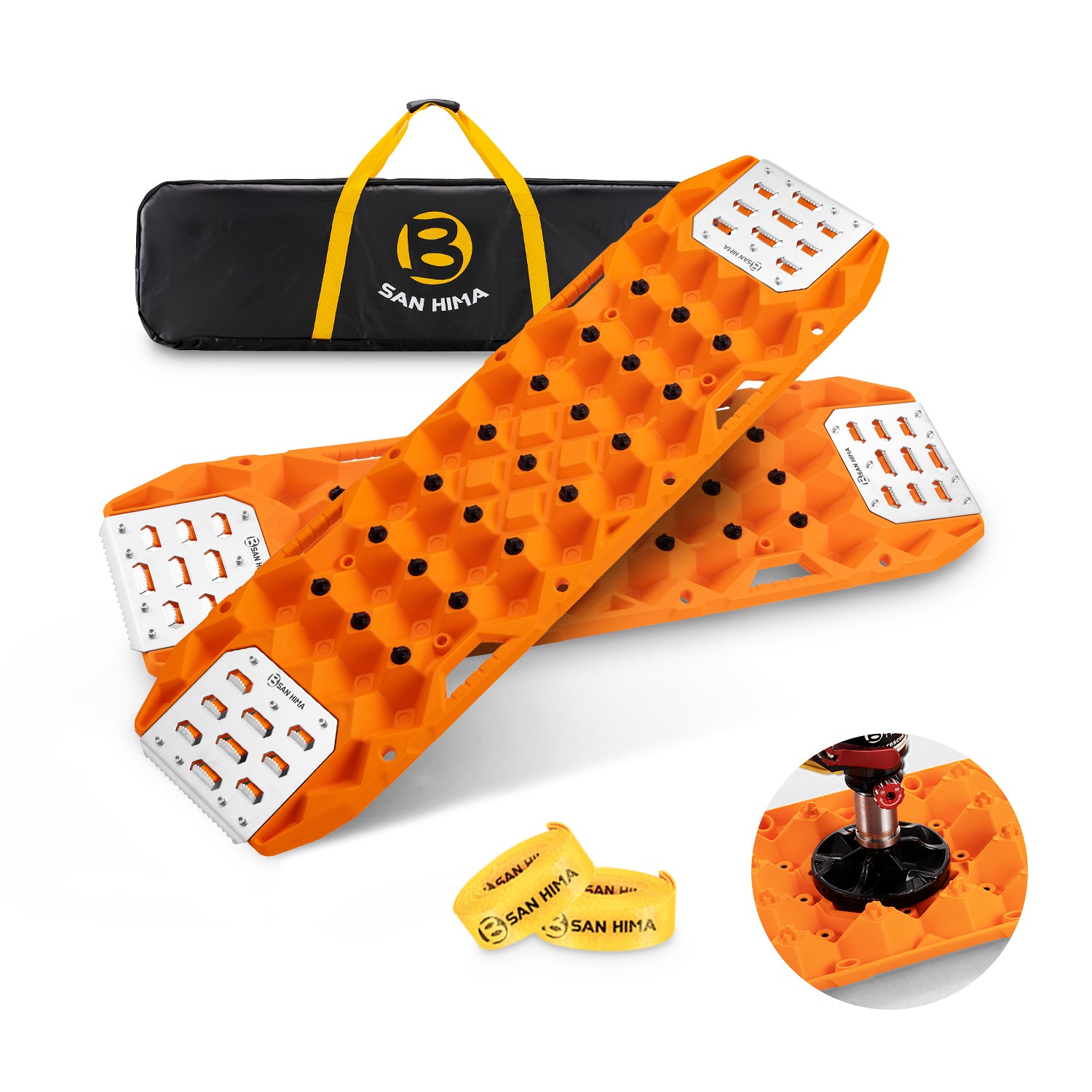 San Hima Offroad Traction Boards w/ Jack Base Replaceable Teeth