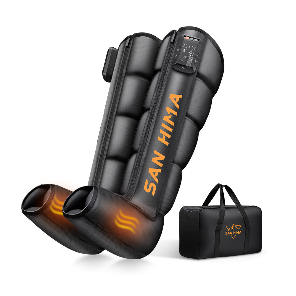 San Hima Air Compression Leg Massager with Heat Cordless Recovery