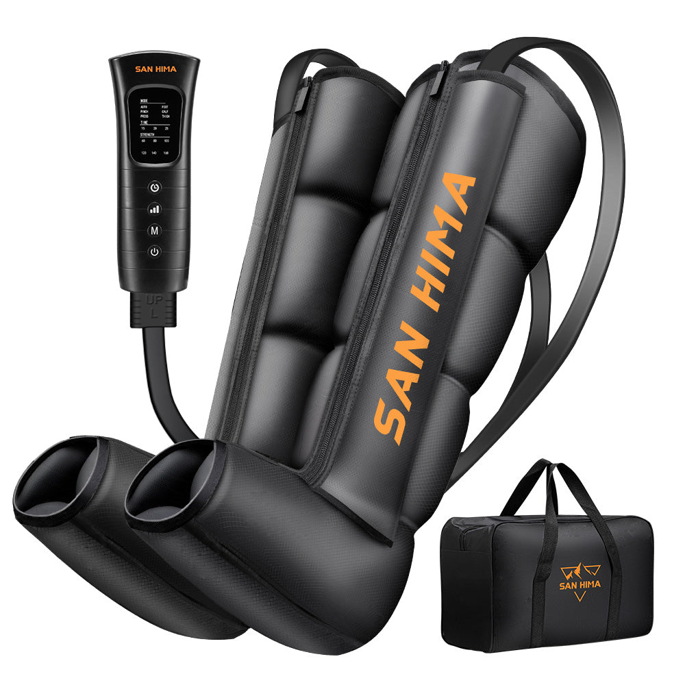 San Hima Air Compression Leg Massager Full Leg Recovery Boots Medium