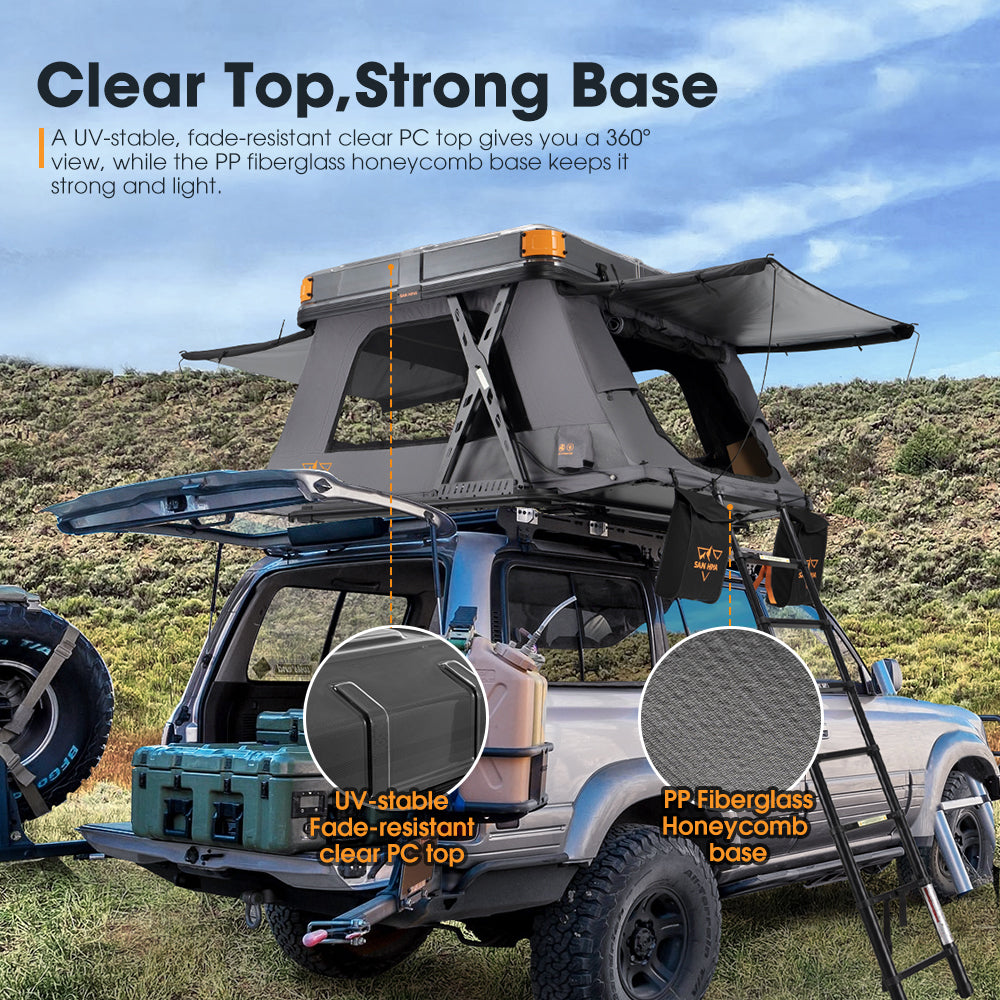 San Hima Kosci E-rise Electric Rooftop Tent Hardshell Automatic Outdoor Camping