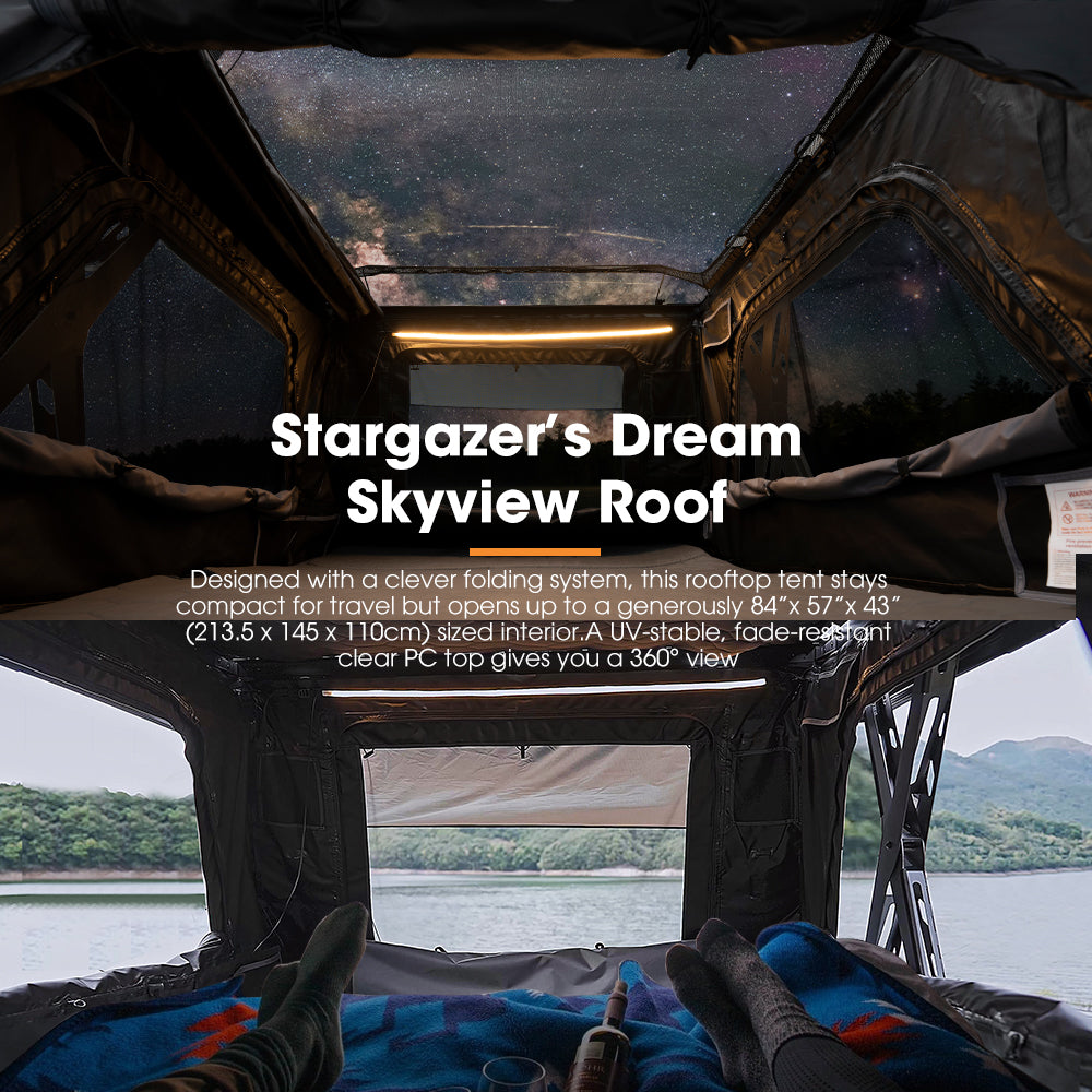 San Hima Kosci E-rise Electric Rooftop Tent Hardshell Automatic Outdoor Camping