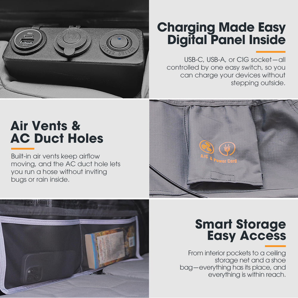 San Hima Kosci E-rise Electric Rooftop Tent Hardshell Automatic Outdoor Camping